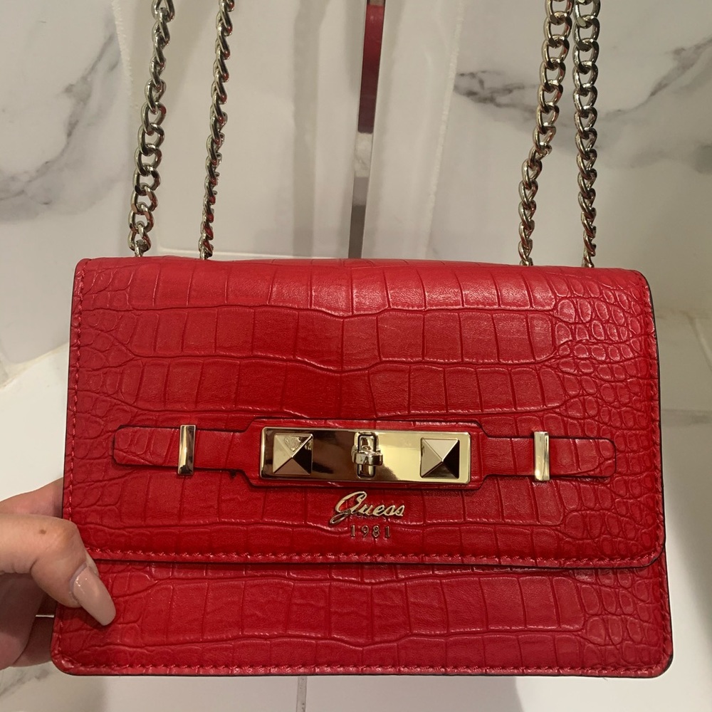 Multiple Wear NBU- Red Crocodile Guess Purse